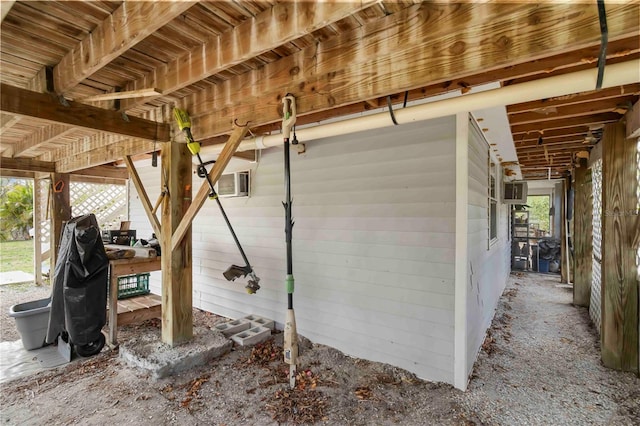 5403 Fleming St, Port Charlotte, FL 33981 - view of patio featuring an AC wall unit