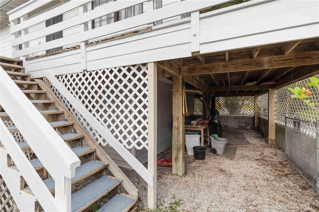 5403 Fleming St, Port Charlotte, FL 33981 - view of patio with stairway and an exterior structure