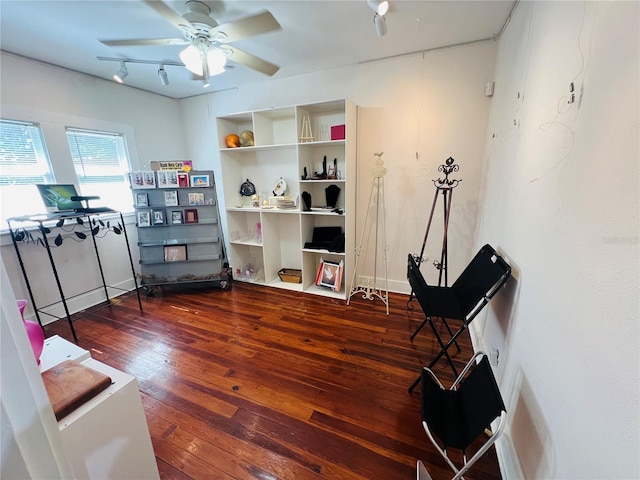1019 10th Ave W, Bradenton, FL 34205 - miscellaneous room featuring wood-type flooring and a ceiling fan
