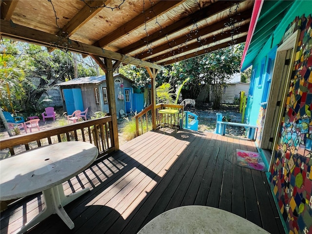 1019 10th Ave W, Bradenton, FL 34205 - deck featuring outdoor dining space