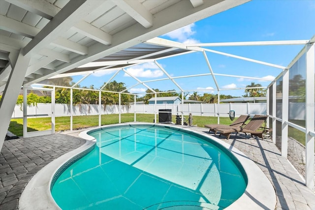1723 Laramie St, Sarasota, FL 34231 - view of pool with a patio area and a lanai