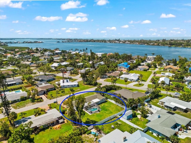 1723 Laramie St, Sarasota, FL 34231 - aerial view of residential area featuring a nearby body of water