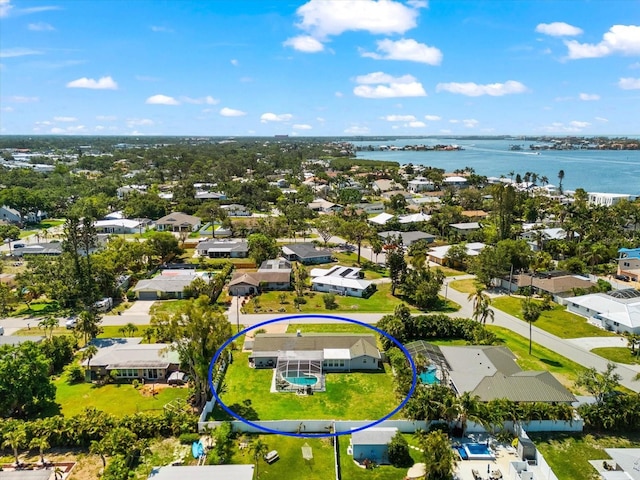1723 Laramie St, Sarasota, FL 34231 - aerial view of residential area with a large body of water
