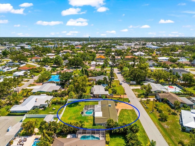 1723 Laramie St, Sarasota, FL 34231 - aerial view of residential area featuring a pool