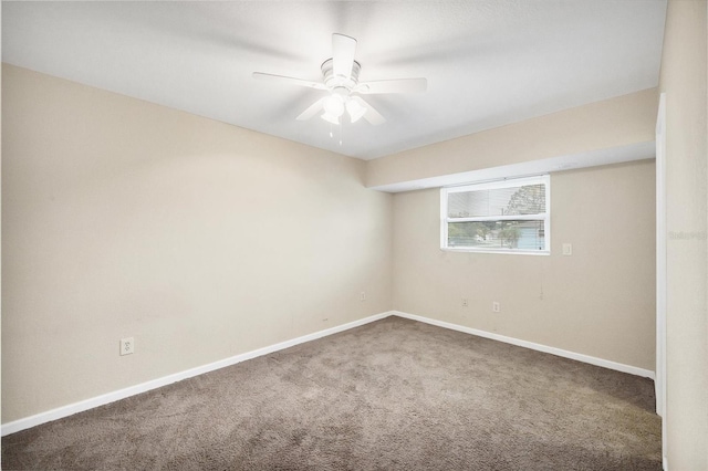 408 Fletcher St, Port Charlotte, FL 33954 - empty room with carpet flooring, baseboards, and a ceiling fan