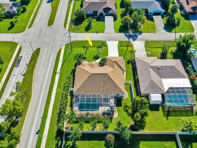 3616 SE 8th Pl, Cape Coral, FL 33904 - aerial view of residential area featuring a pool area