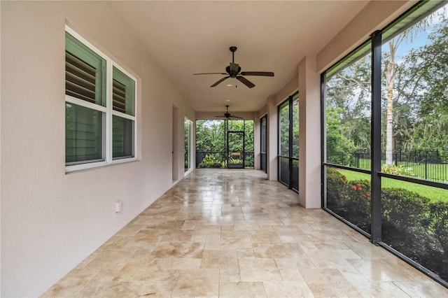 1015 143rd St NE, Bradenton, FL 34212 - unfurnished sunroom with ceiling fan
