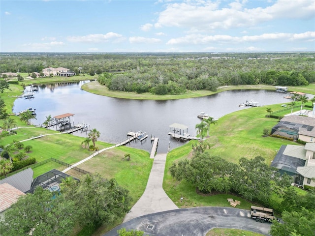 1015 143rd St NE, Bradenton, FL 34212 - drone / aerial view of a nearby body of water and a forest