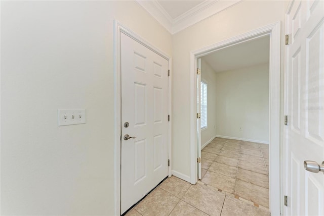4802 51st St W Unit 808, Bradenton, FL 34210 - entrance foyer featuring crown molding, light tile patterned flooring, and baseboards