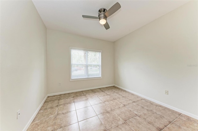 4802 51st St W Unit 808, Bradenton, FL 34210 - empty room featuring ceiling fan, light tile patterned floors, and baseboards