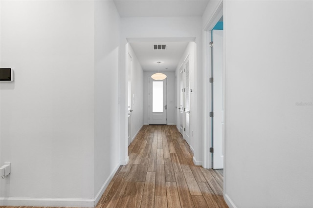 5240 Bentgrass Way, Bradenton, FL 34211 - hall with wood finished floors and baseboards