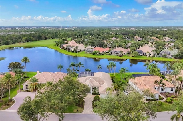 7214 Marlow Pl, University Park, FL 34201 - aerial perspective of suburban area with a large body of water