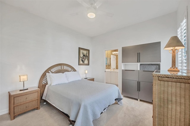 7214 Marlow Pl, University Park, FL 34201 - bedroom featuring carpet, ensuite bath, and a ceiling fan