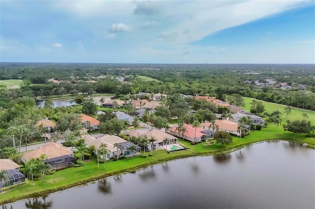 7214 Marlow Pl, University Park, FL 34201 - aerial perspective of suburban area with a large body of water
