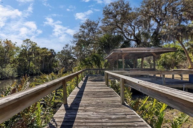 2740 Orchid Oaks Dr Unit 304, Sarasota, FL 34239 - dock with a gazebo