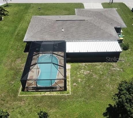 222 Caddy Rd, Rotonda West, FL 33947 - aerial view of property and surrounding area featuring a pool
