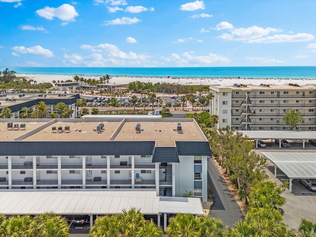 5600 Beach Way Dr Unit 201, Sarasota, FL 34242 - bird's eye view of waterfront with a beach