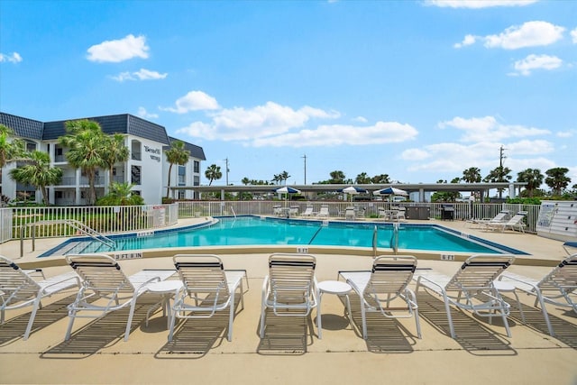 5600 Beach Way Dr Unit 201, Sarasota, FL 34242 - community pool featuring a patio area