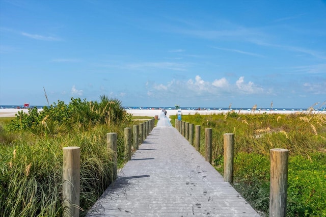 5600 Beach Way Dr Unit 201, Sarasota, FL 34242 - view of property's community featuring view of water and beach