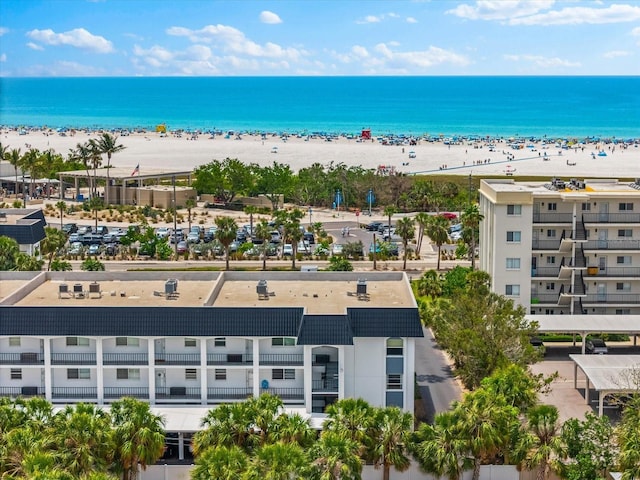 5600 Beach Way Dr Unit 201, Sarasota, FL 34242 - bird's eye view of waterfront with a beach