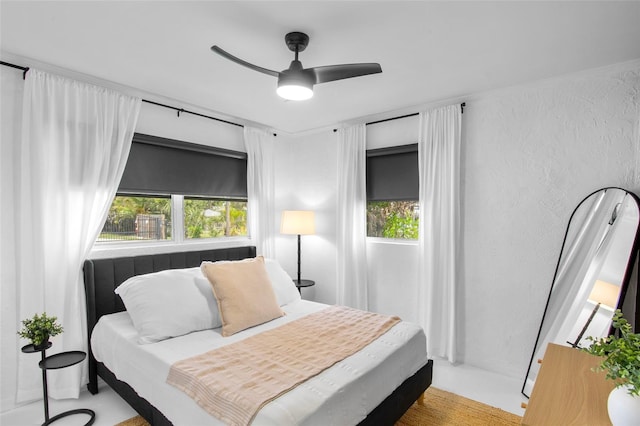 404 Bayshore Rd, Nokomis, FL 34275 - bedroom featuring multiple windows and ceiling fan