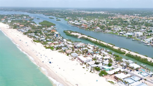 404 Bayshore Rd, Nokomis, FL 34275 - aerial view of residential area with waterfront with a beach