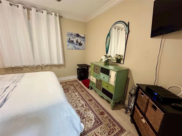 3272 Lake Bayshore Dr Unit 515, Bradenton, FL 34205 - bedroom featuring ornamental molding