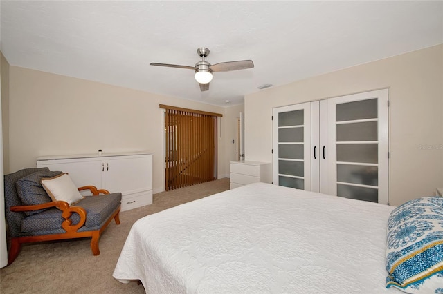 2363 Milford Cir, Sarasota, FL 34239 - bedroom featuring carpet floors and ceiling fan