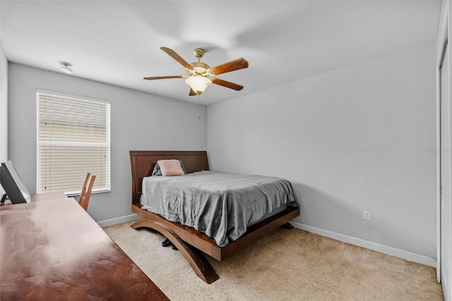 1234 Harbour Blue St, Ruskin, FL 33570 - bedroom featuring light colored carpet, baseboards, and ceiling fan