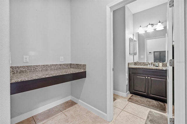 1234 Harbour Blue St, Ruskin, FL 33570 - bathroom with vanity, tile patterned flooring, and baseboards