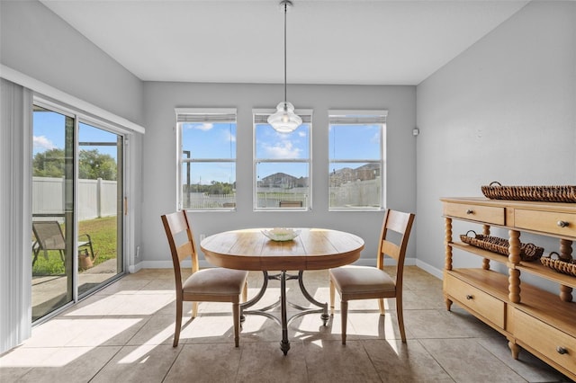 1234 Harbour Blue St, Ruskin, FL 33570 - dining room featuring healthy amount of natural light, baseboards, and light tile patterned flooring