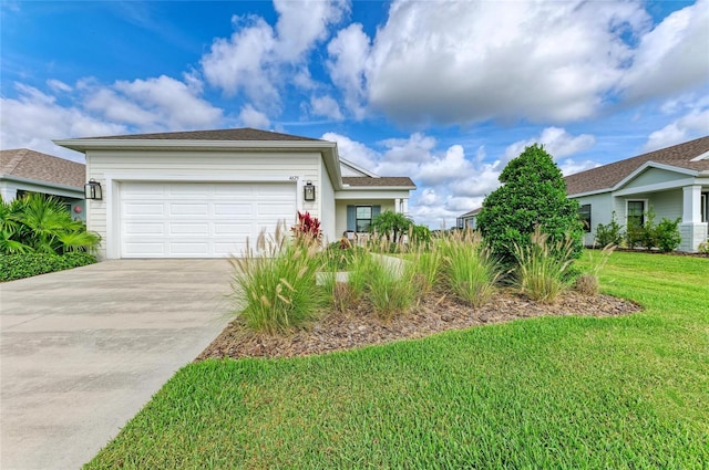 4625 Canoe Creek Ave, Parrish, FL 34219 - ranch-style home featuring a garage, driveway, and a front yard