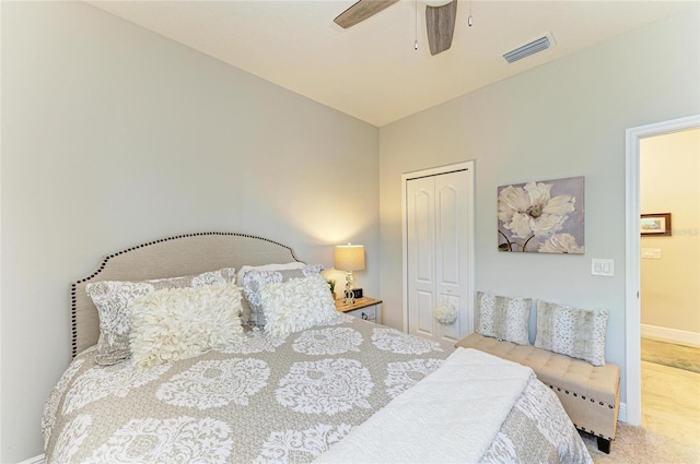 4625 Canoe Creek Ave, Parrish, FL 34219 - bedroom featuring a closet, baseboards, and a ceiling fan