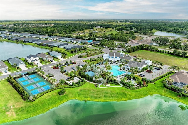 4625 Canoe Creek Ave, Parrish, FL 34219 - bird's eye view of a pool and a nearby body of water