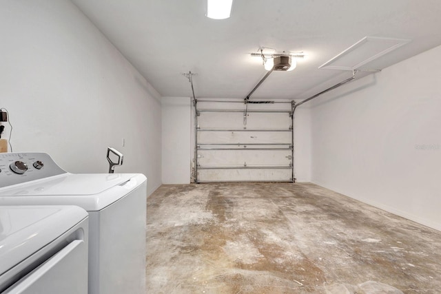 5192 Cedar Hammock Ln, Sarasota, FL 34232 - garage with washing machine and dryer and a garage door opener