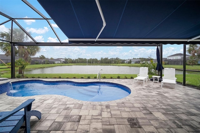 10423 Morning Marsh Ln, Parrish, FL 34219 - swimming pool featuring a water view and a patio area