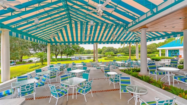 6641 Saint James Xing, University Park, FL 34201 - view of patio featuring a pergola and a water view