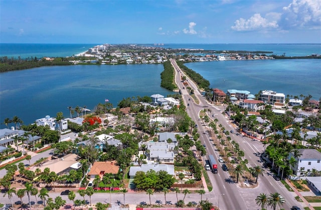 335 Arthur Dr, Sarasota, FL 34236 - aerial perspective of suburban area featuring a nearby body of water