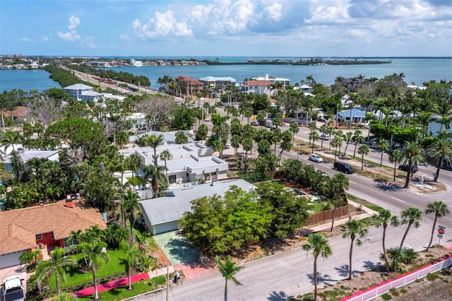335 Arthur Dr, Sarasota, FL 34236 - aerial perspective of suburban area featuring a large body of water