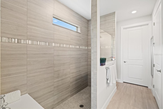 5740 Eagle Creek Rd, Sarasota, FL 34238 - full bath featuring a walk in shower and baseboards