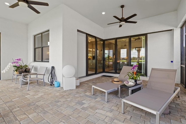 5740 Eagle Creek Rd, Sarasota, FL 34238 - view of patio / terrace featuring ceiling fan