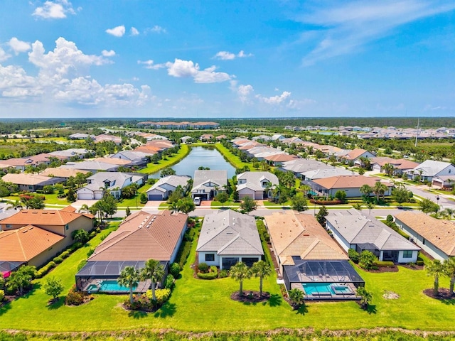 5740 Eagle Creek Rd, Sarasota, FL 34238 - aerial perspective of suburban area featuring a large body of water
