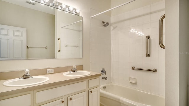 6213 Willet Ct, Lakewood Ranch, FL 34202 - bathroom featuring double vanity and shower / bathtub combination