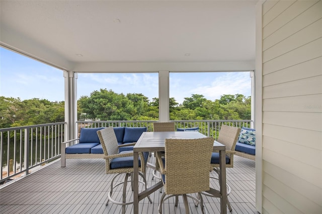 4321 Marina View Way, Cortez, FL 34215 - wooden terrace featuring view of scattered trees