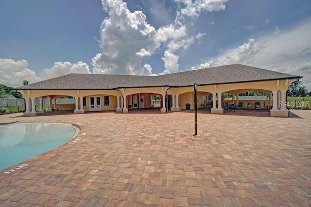 18620 Cortes Creek Blvd, Spring Hill, FL 34610 - community pool featuring a patio area, french doors, and a gazebo