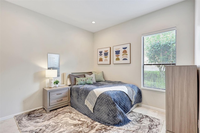 12710 Stone Ridge Pl, Lakewood Ranch, FL 34202 - bedroom with baseboards, light colored carpet, and recessed lighting