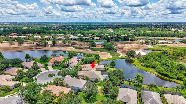 12710 Stone Ridge Pl, Lakewood Ranch, FL 34202 - aerial perspective of suburban area featuring a large body of water