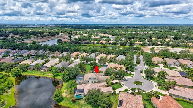 12710 Stone Ridge Pl, Lakewood Ranch, FL 34202 - aerial perspective of suburban area featuring a large body of water