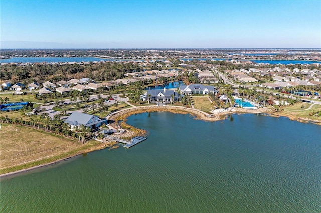 909 Crosswind Ave, Sarasota, FL 34240 - aerial view of property's location featuring nearby suburban area and a large body of water