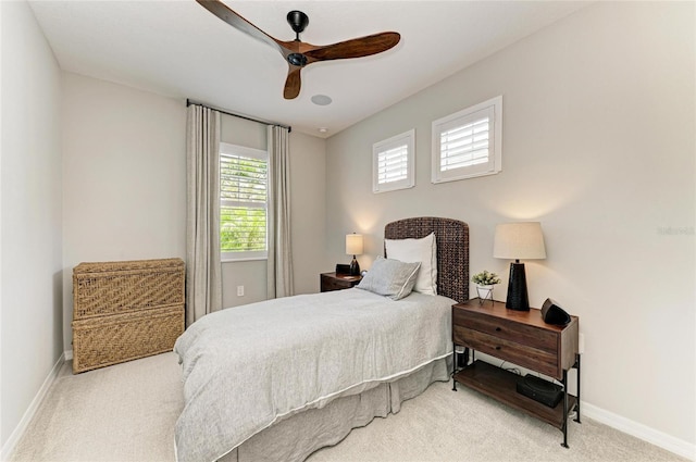 909 Crosswind Ave, Sarasota, FL 34240 - carpeted bedroom with baseboards and ceiling fan